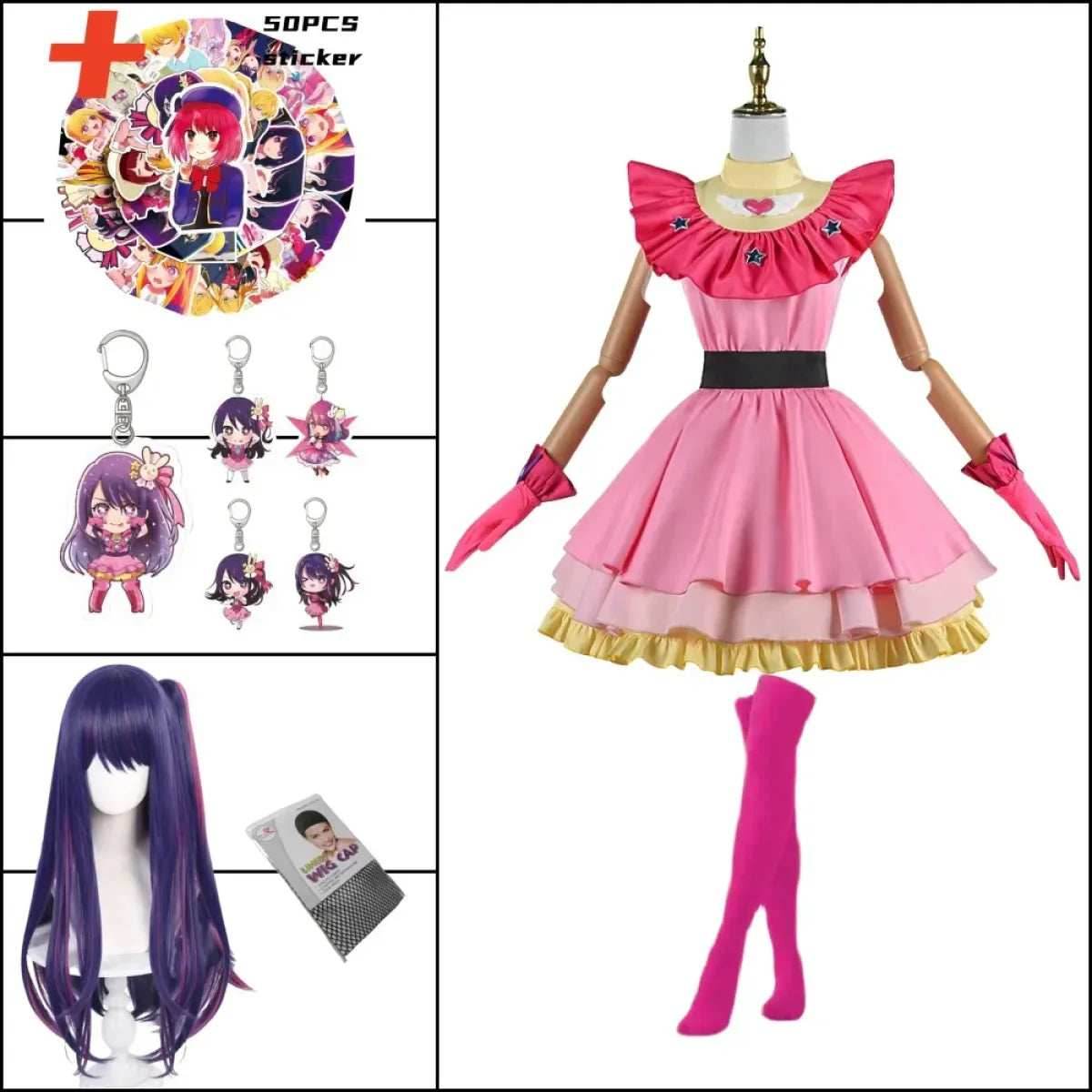 Hoshino Rubii Cosplay Costume - Oshi no Ko Anime JK Uniform Dress - A9 / XS / CHINA | hoshino rubii