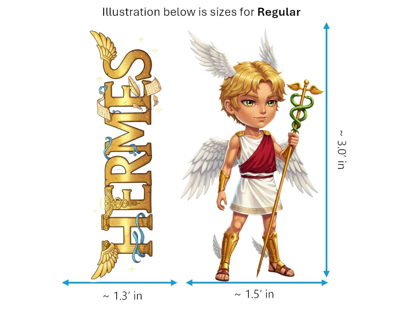 Hermes Sticker and Magnet – Diaktoros Mythkins™ – Messenger of the Gods | Waterproof & UV-Proof - Sticker / Regular