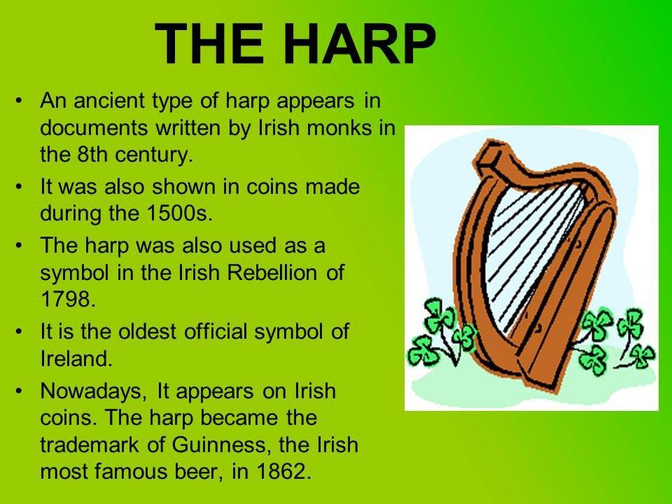 Oisin Shamrock Harp Necklace - 18