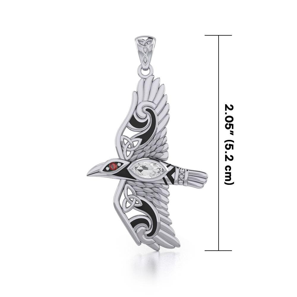 Oryx Celtic Raven Necklace