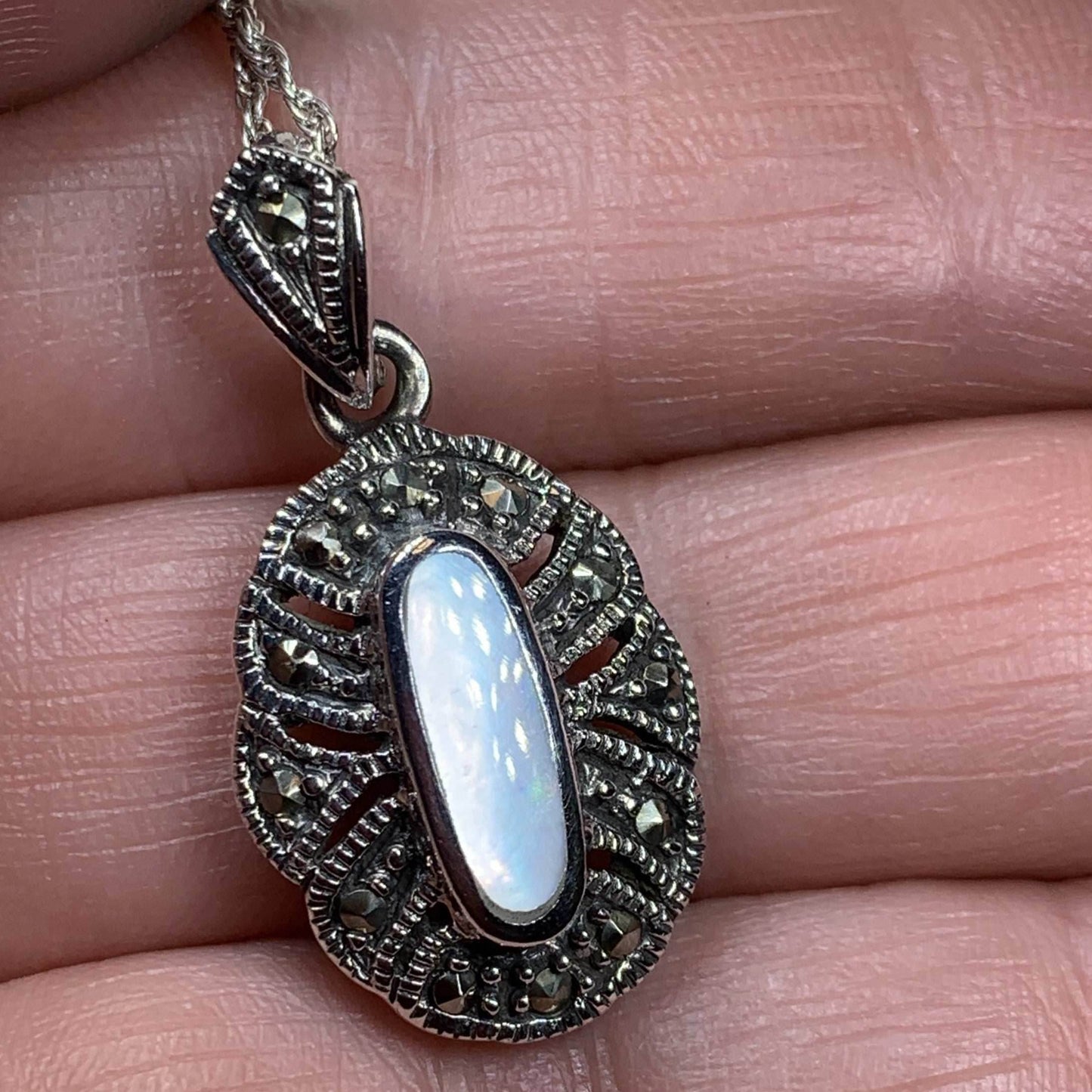 Victorian Marcasite Necklace - 18