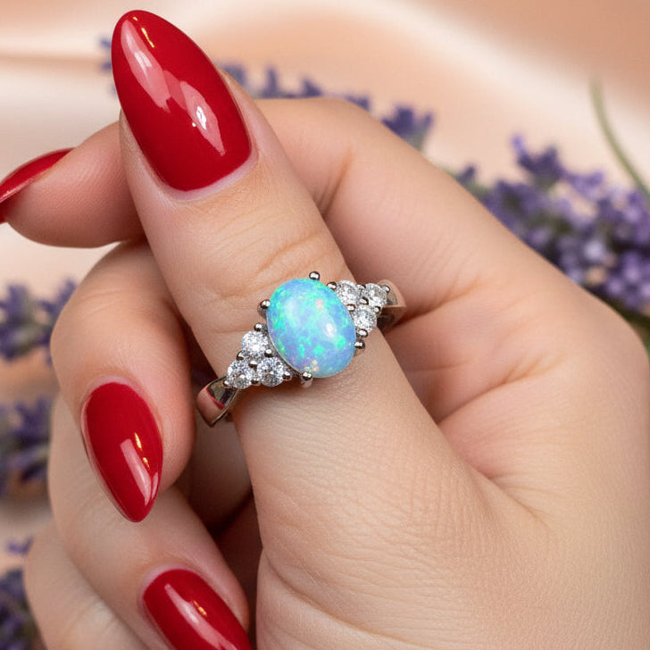 Celtic Skies Opal Celtic Ring