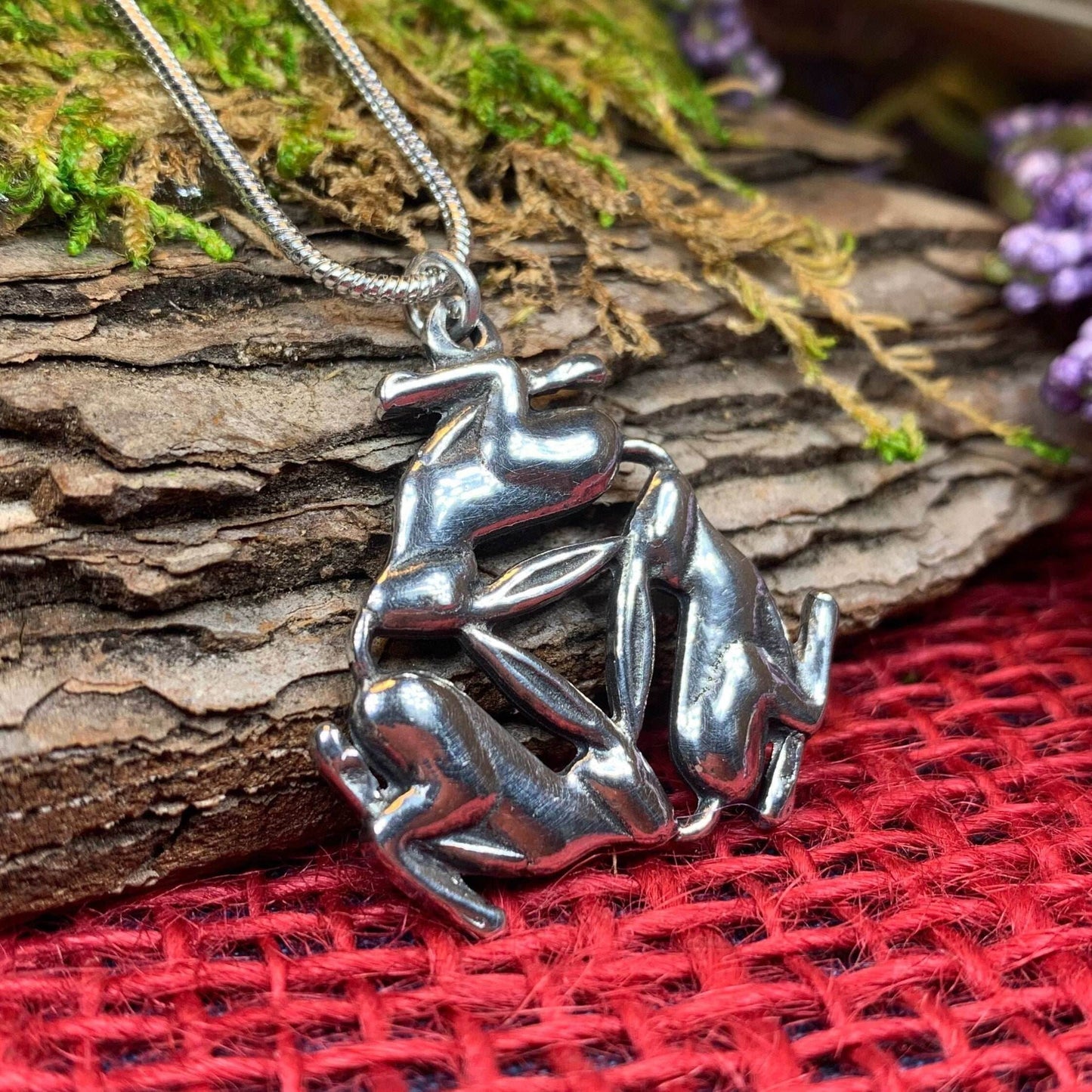 Triple Hare Necklace -