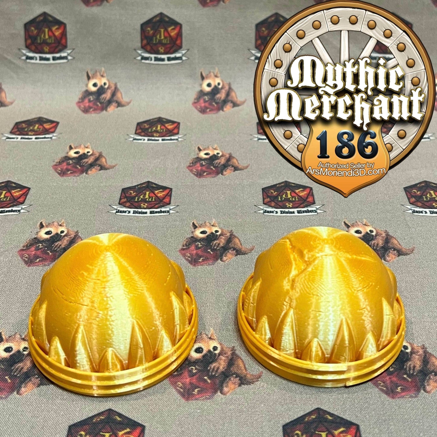 Dragon Blooded Dice Case from Ars Moriendi 3D - Dungeons and Dragons, Pathfinder, TTRPG, Dice Cup/Roller - Black / solid