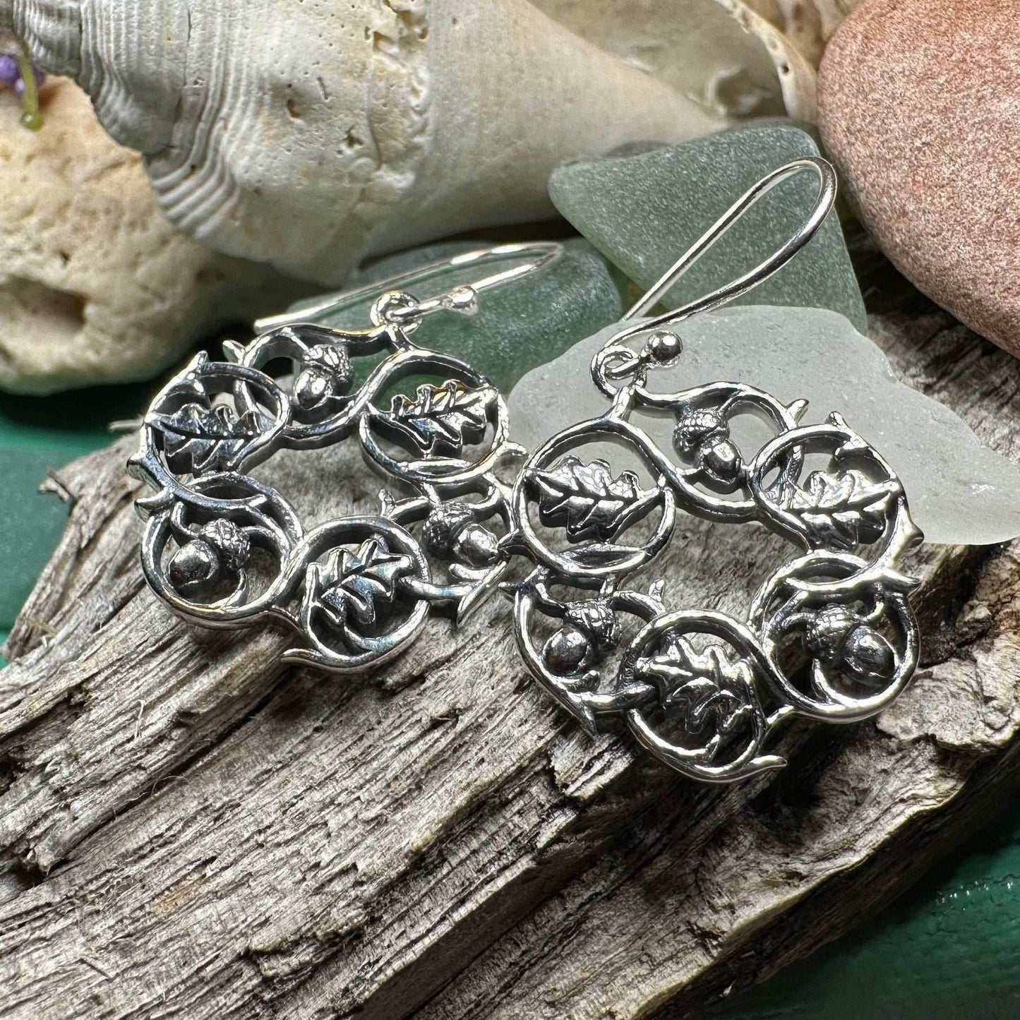 Oak Leaf Wreath Earrings -