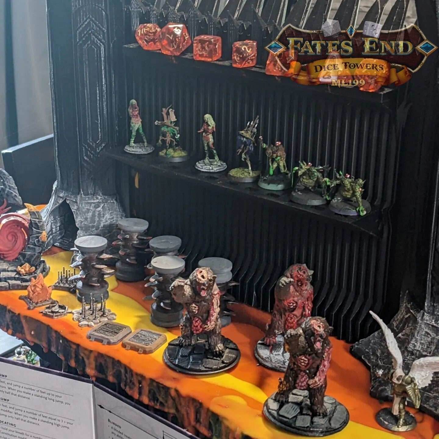 Dungeon Master Screen/Game Master Screen- Necro Lord Lich -Fate's End Collection - White / Garrison