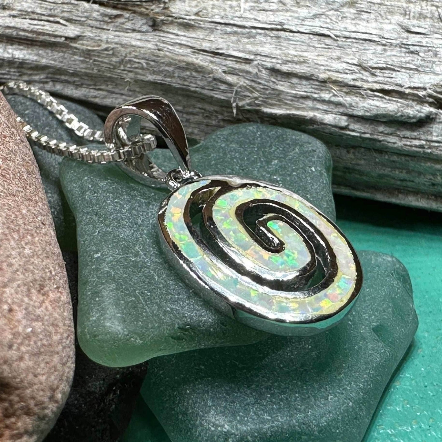 Aurora Celtic Spiral Necklace - 18