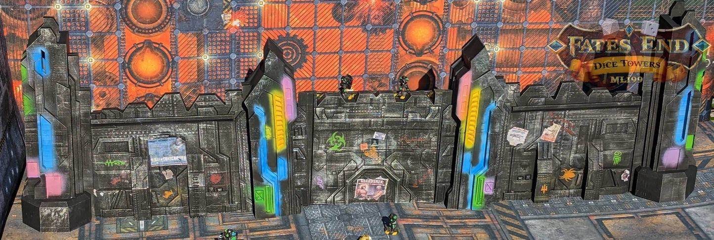 Dungeon Master Screen/Game Master Screen- Cyberpunk/SciFi/Alien-Fate's End Collection - Black / Garrison