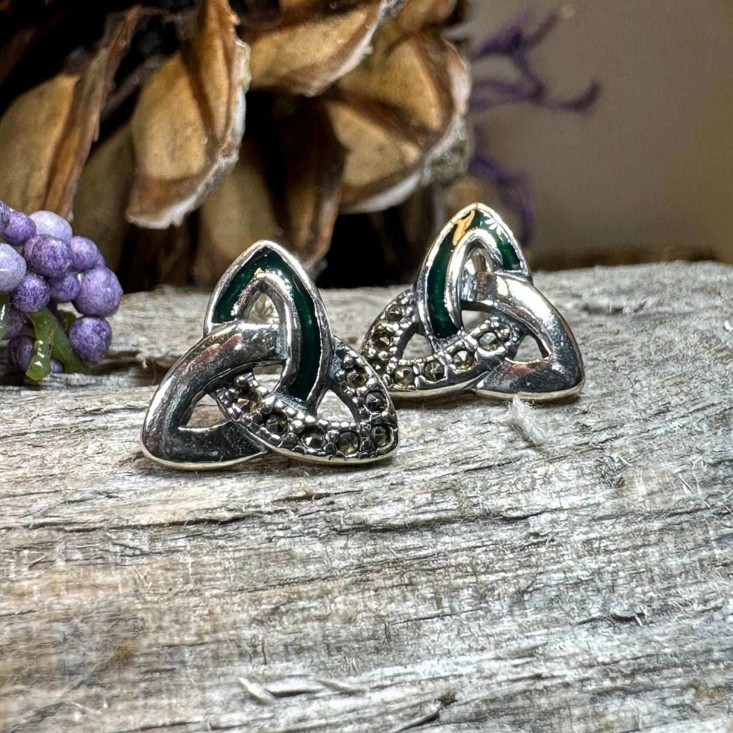 Chana Trinity Knot Post Earrings -