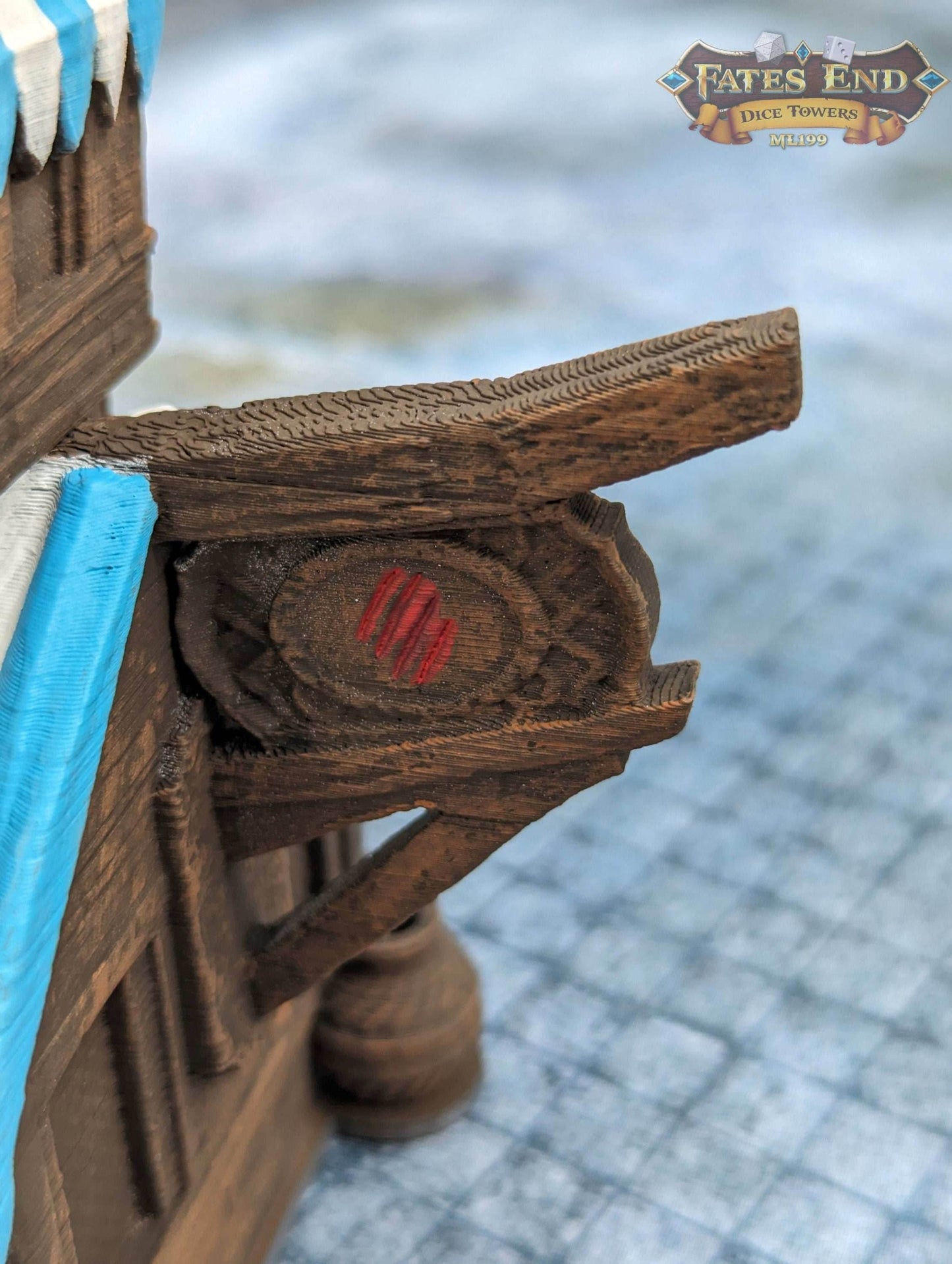 Catfolk-Tabaxi 3D Printed Dice Tower - Fate's End Collection - Pounce on Destiny with Feline Grace and Mystery. - Black / Yes- Include Random Dice Set