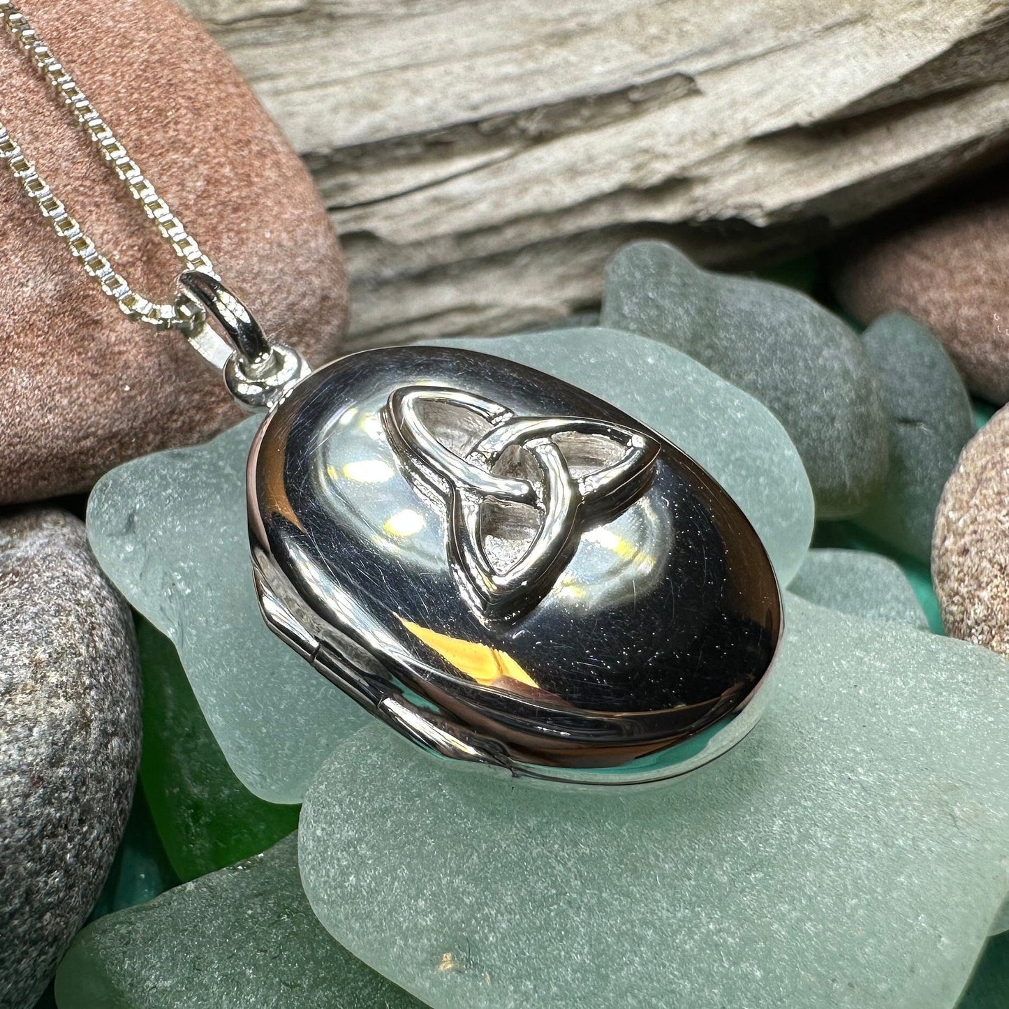 Trinity Knot Locket Necklace