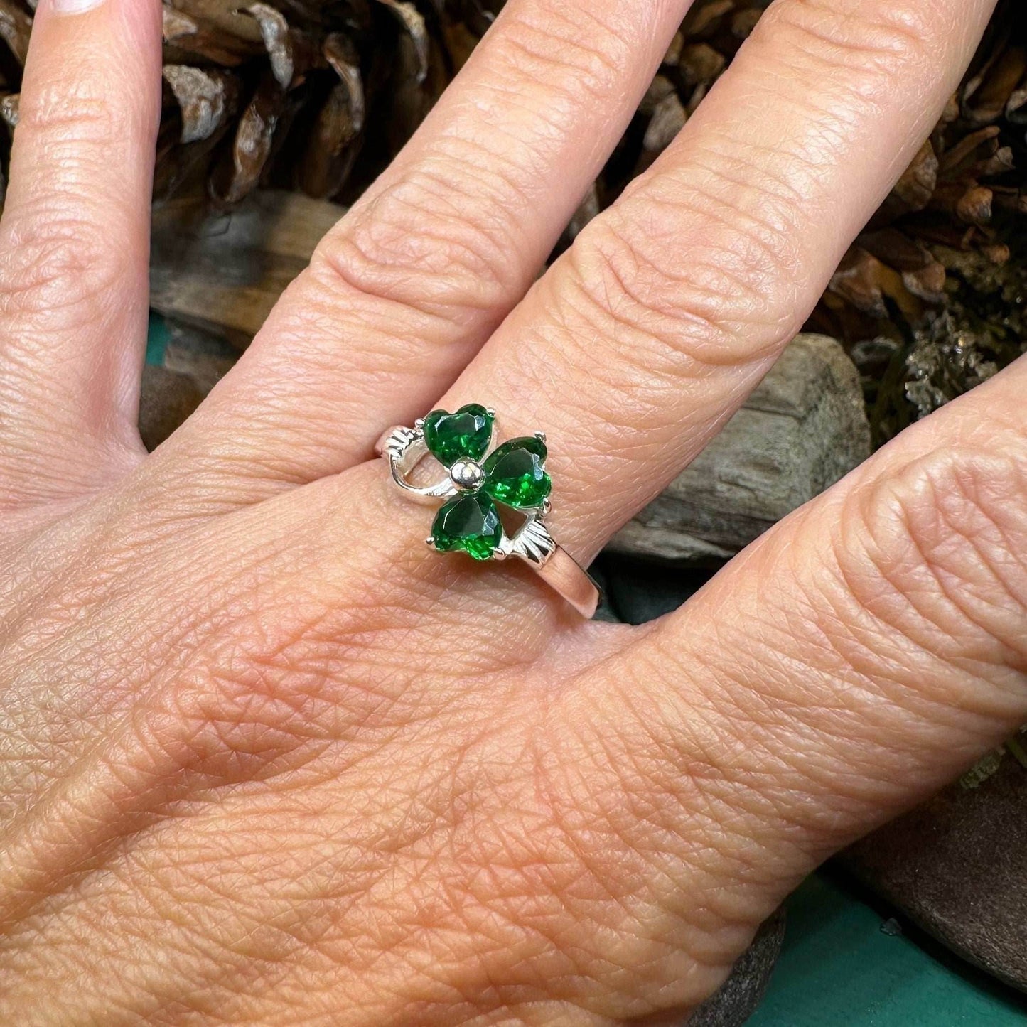 Emerald Shamrock Ring - 6