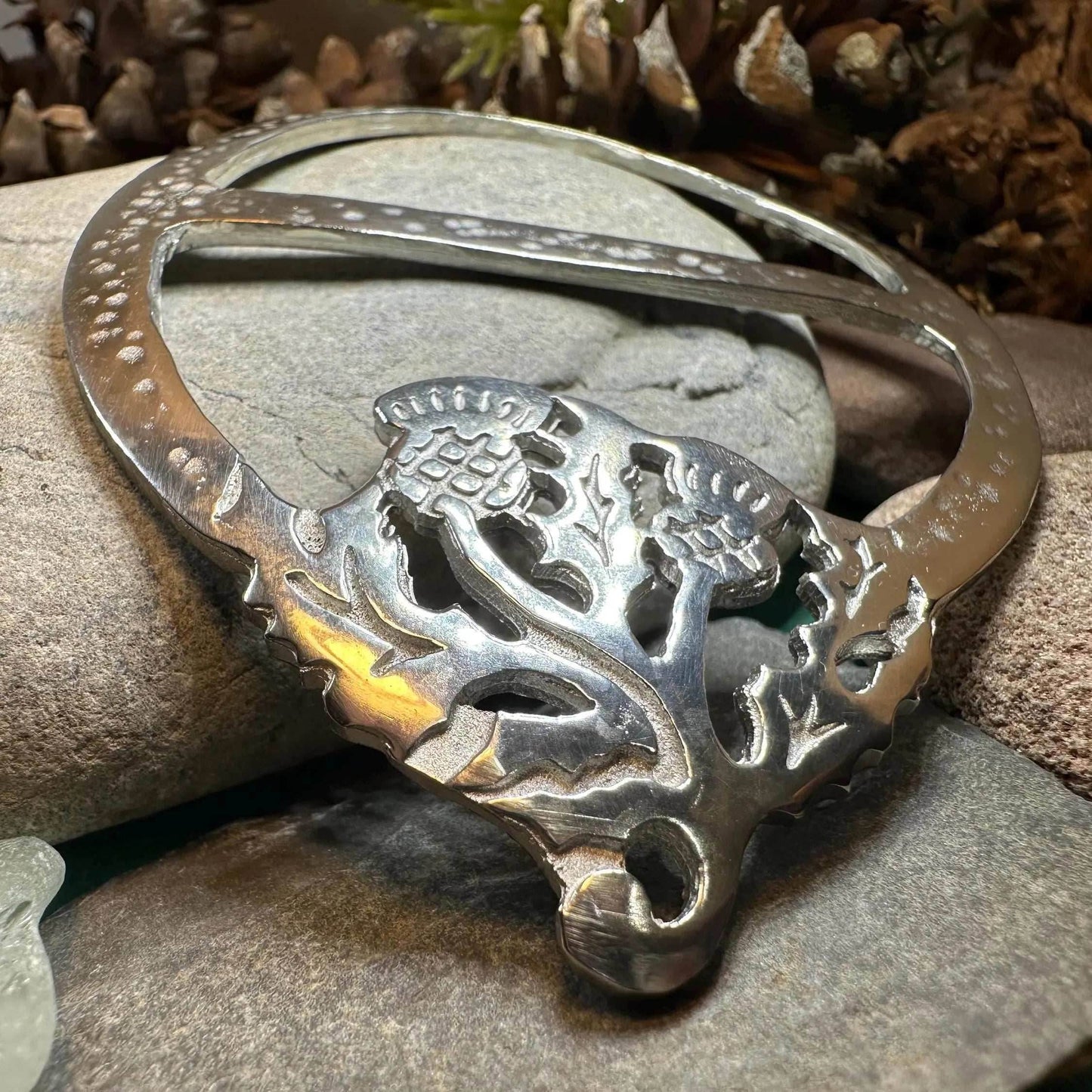 Double Thistle Scarf Ring -