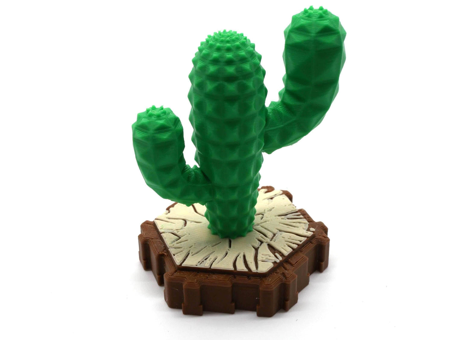Desert Cactus Hero Scape Single Hex Obstacle | Tabletop Terrain Piece | Magic Miniature Board Game | DnD Role Play Game Upgrade Tile Kit - Black / 6 pack