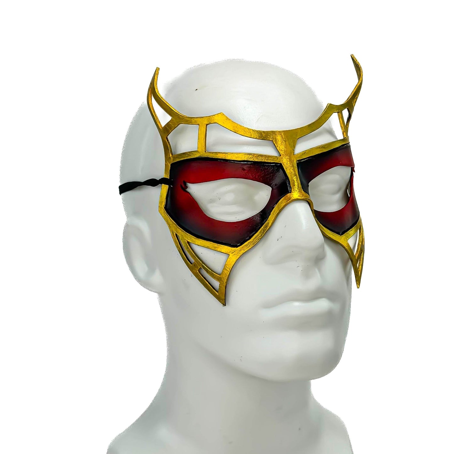 Red Royalty Handmade Genuine Leather Mask -