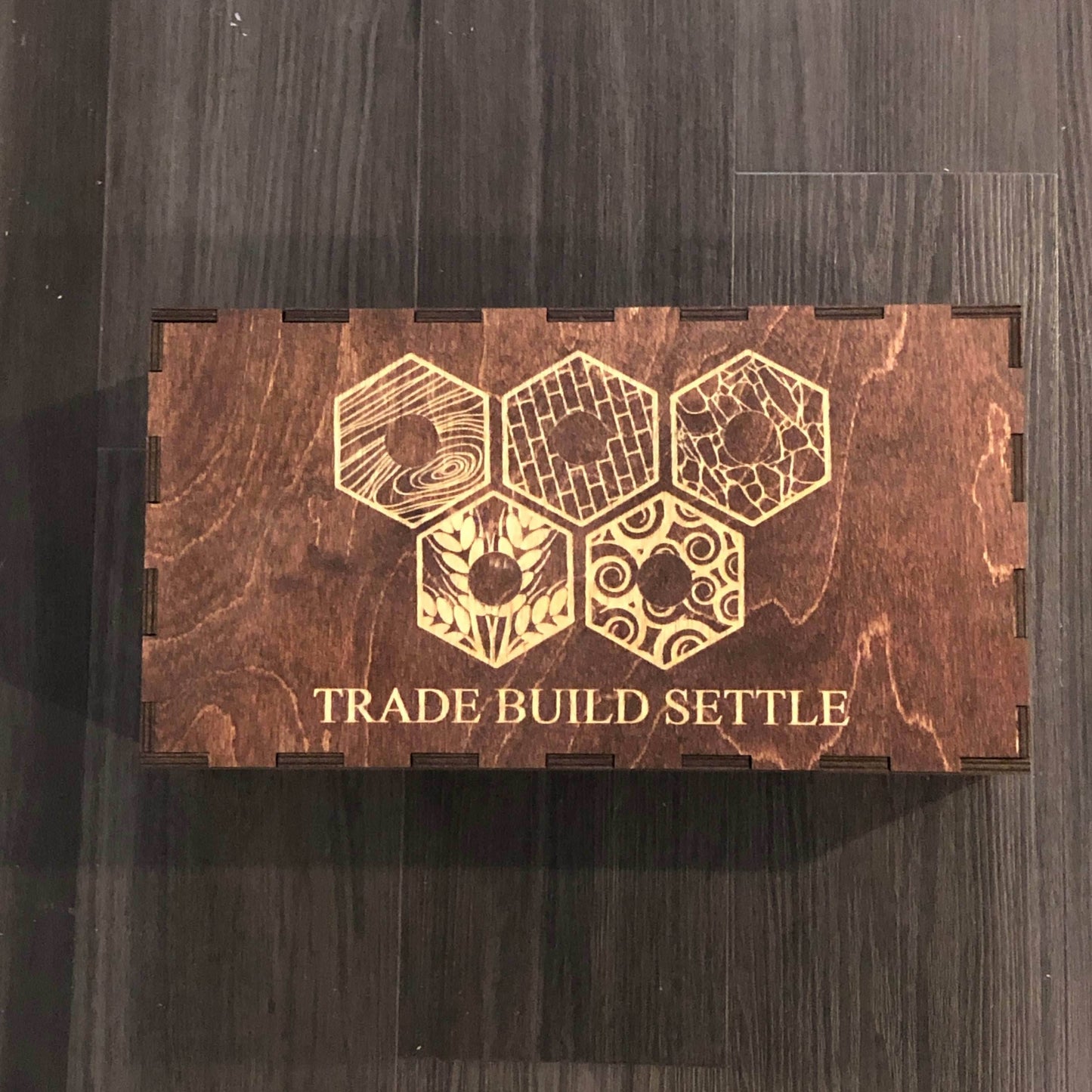 Catan Game Set Wood Box - Trade Build Settle