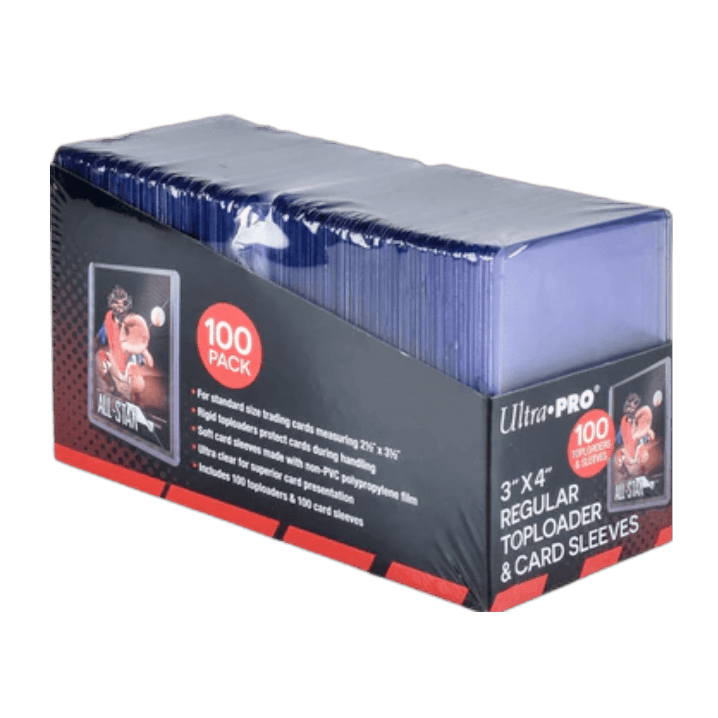 100-Pack Ultra-Pro Toploader and Sleeves | New -