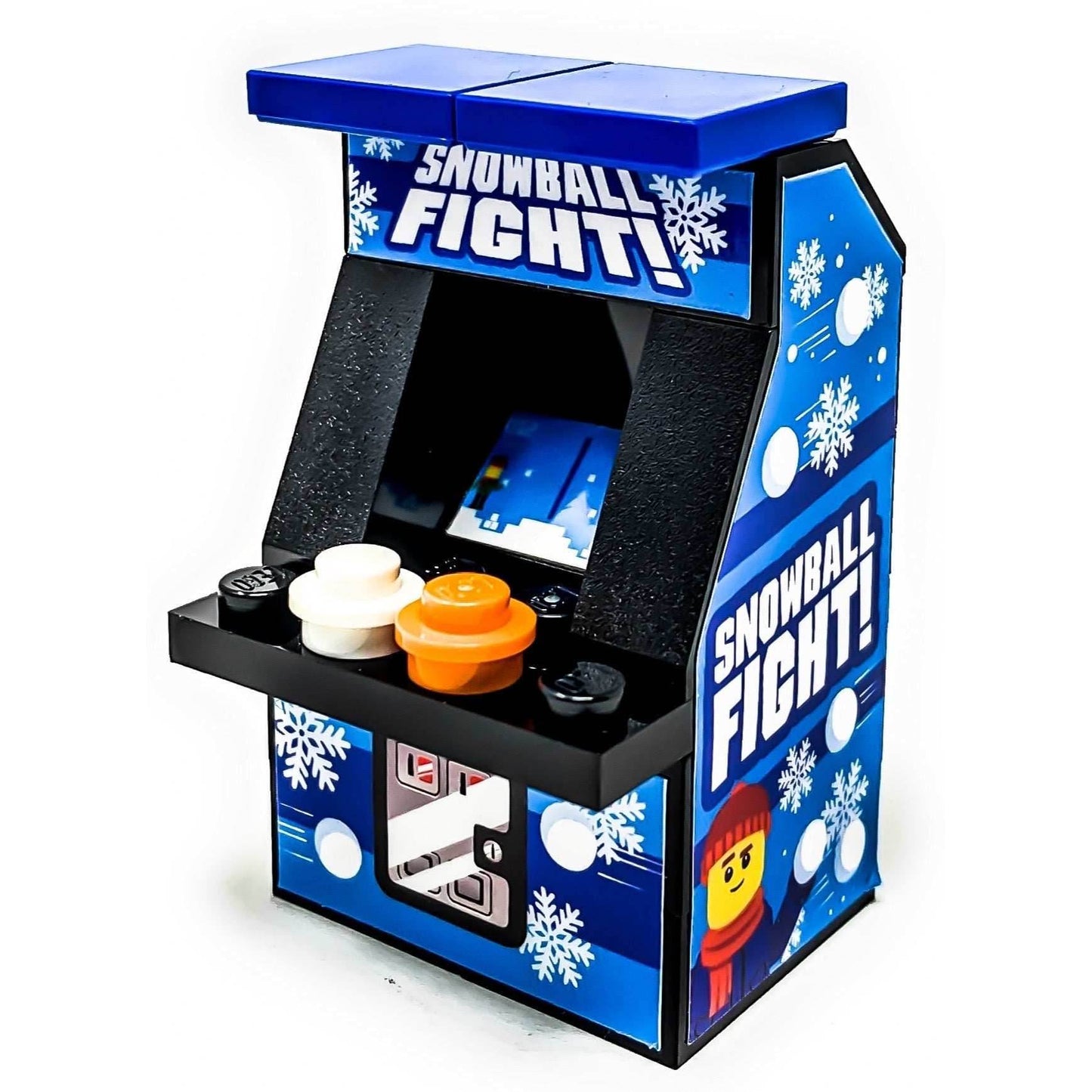 Snowball Fight Arcade Machine made using LEGO parts - B3 Customs -
