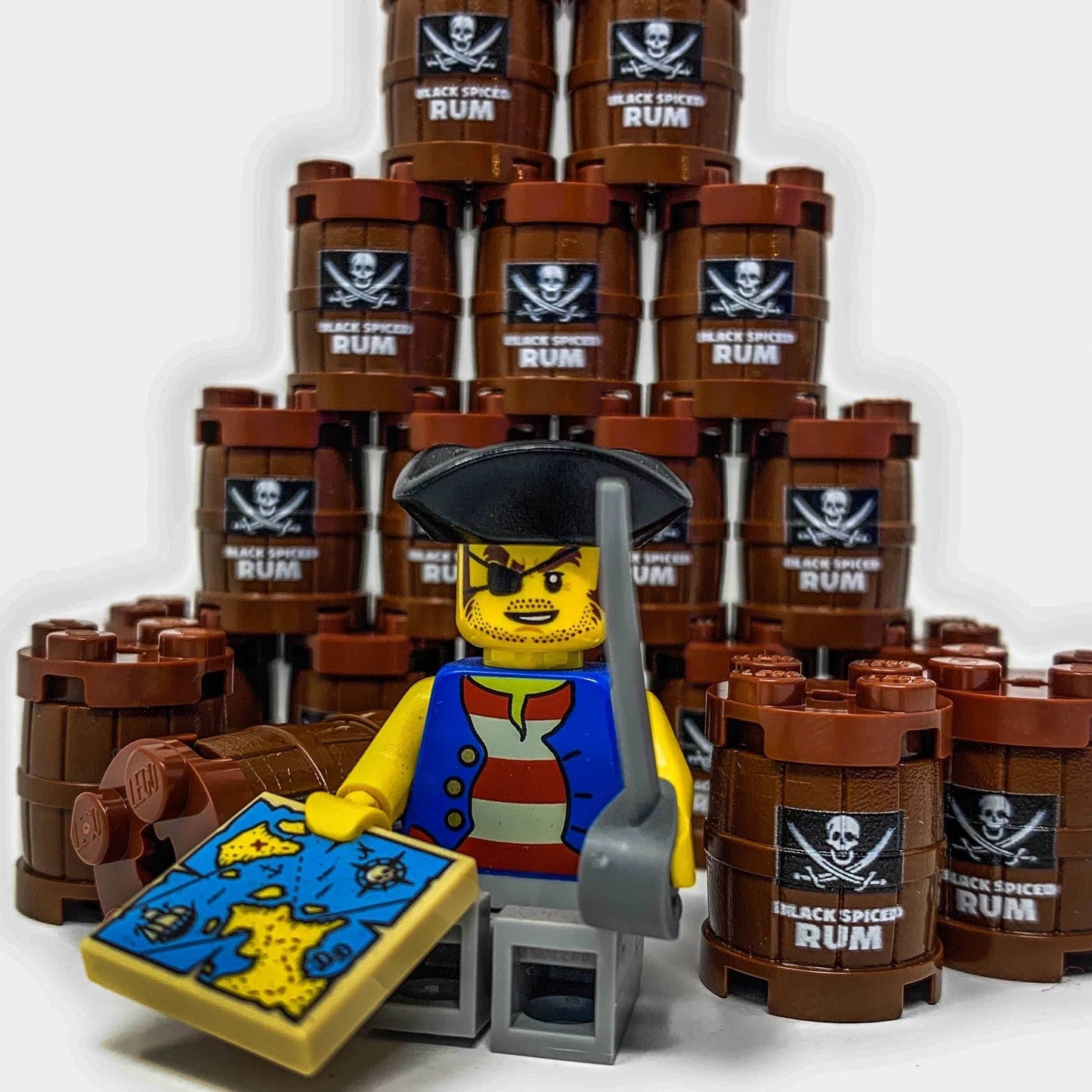 Custom Black Spiced Rum Barrel / Keg made using LEGO part - B3 Customs -