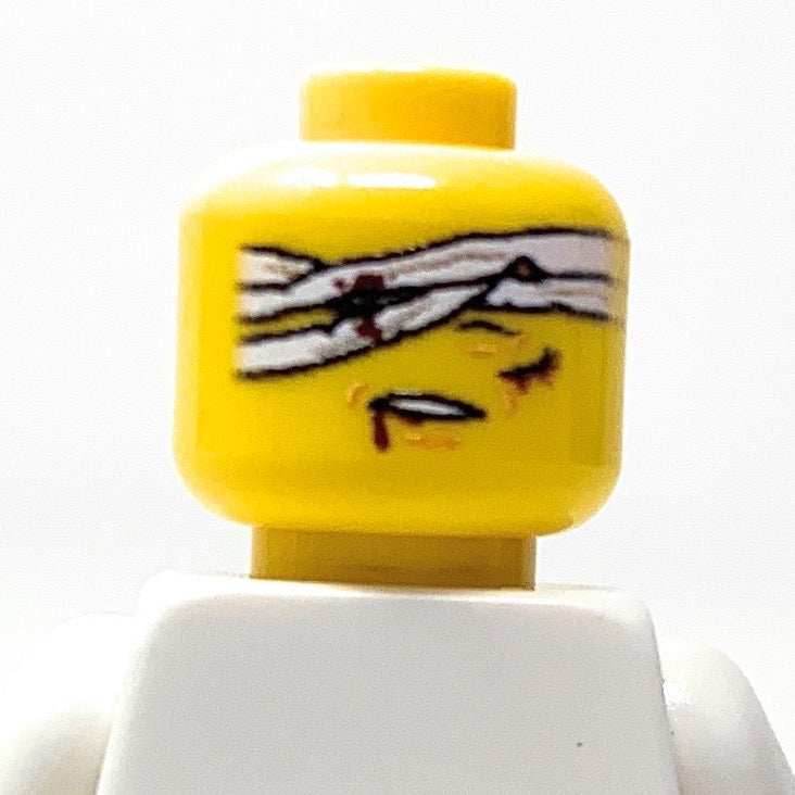 Bandaged Head - Custom LEGO Military Part - Yellow (Classic) Flesh