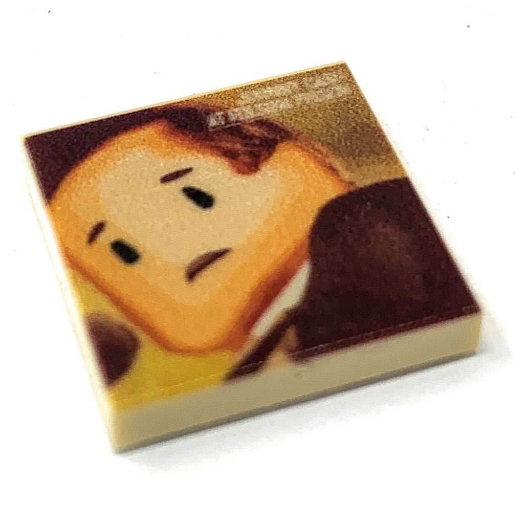 Bricky Cash at Folsom Prison Music Album Cover (2x2 Tile) made using LEGO parts - B3 Customs -