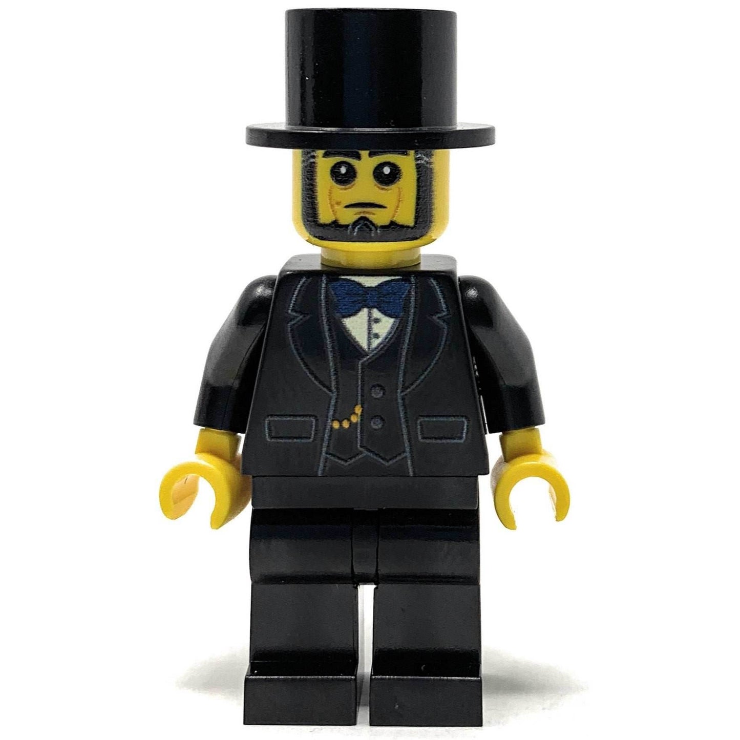 Abraham Lincoln US President Minifig made using LEGO parts - B3 Customs -