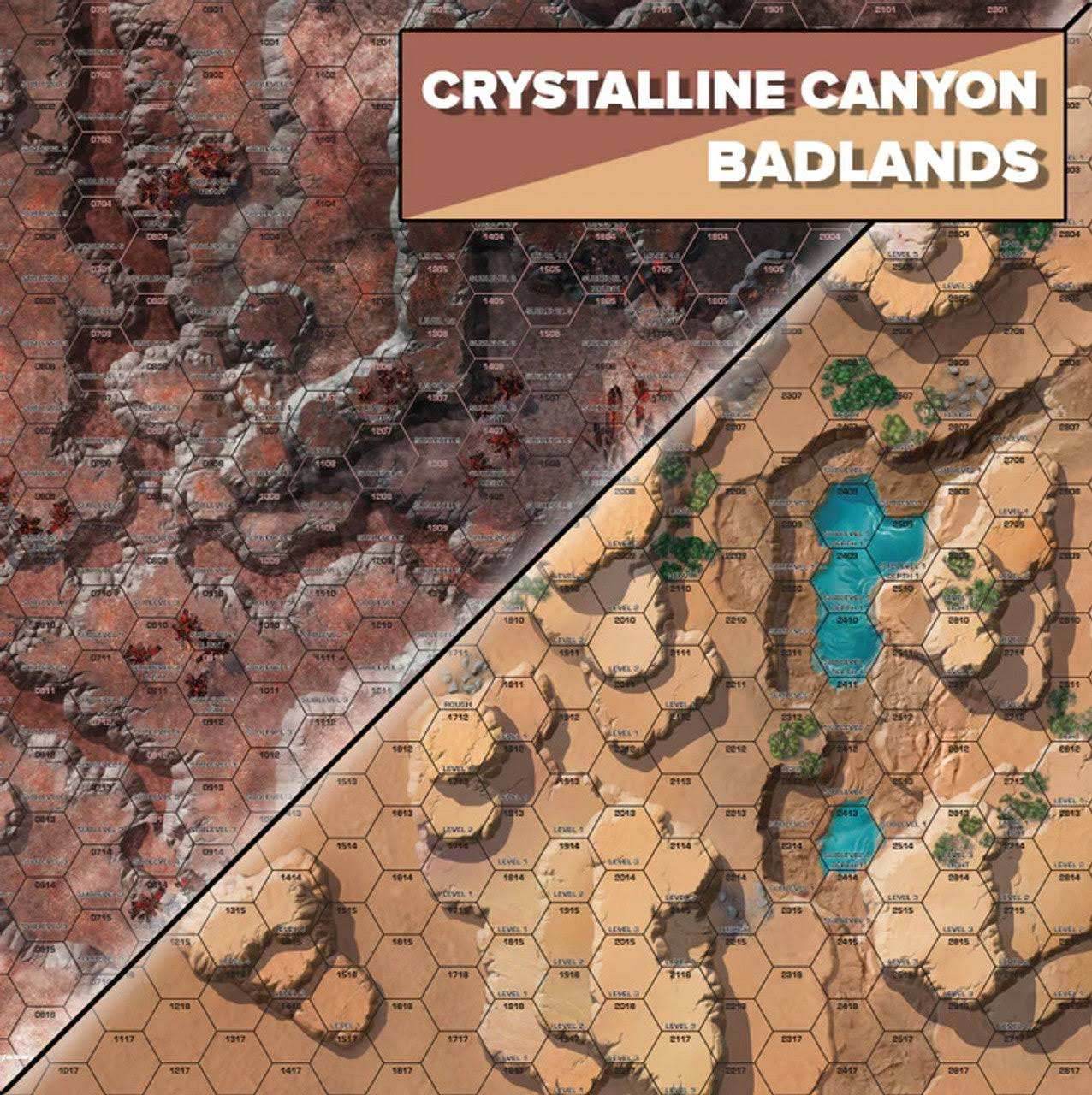 BattleTech Alien Worlds: Battle Mat - Crystalline Canyon/Badlands -