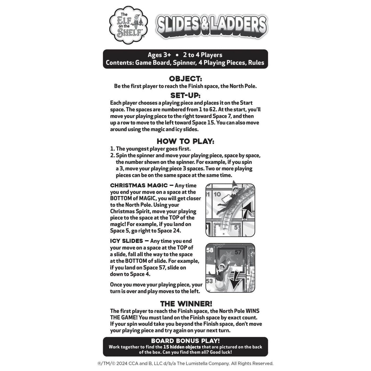 Elf on the Shelf - Slides and Ladders Board Game -