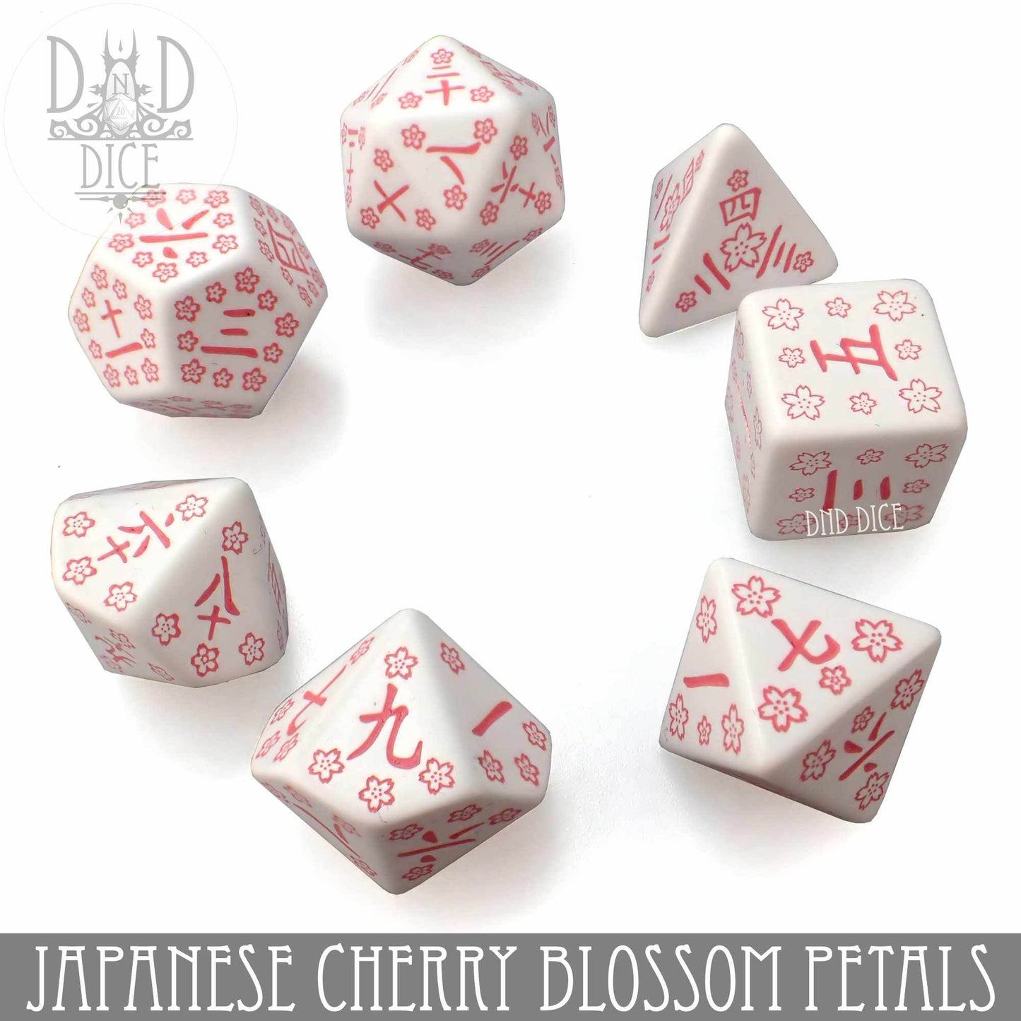 Japanese Cherry Blossom Petals Dice Set -