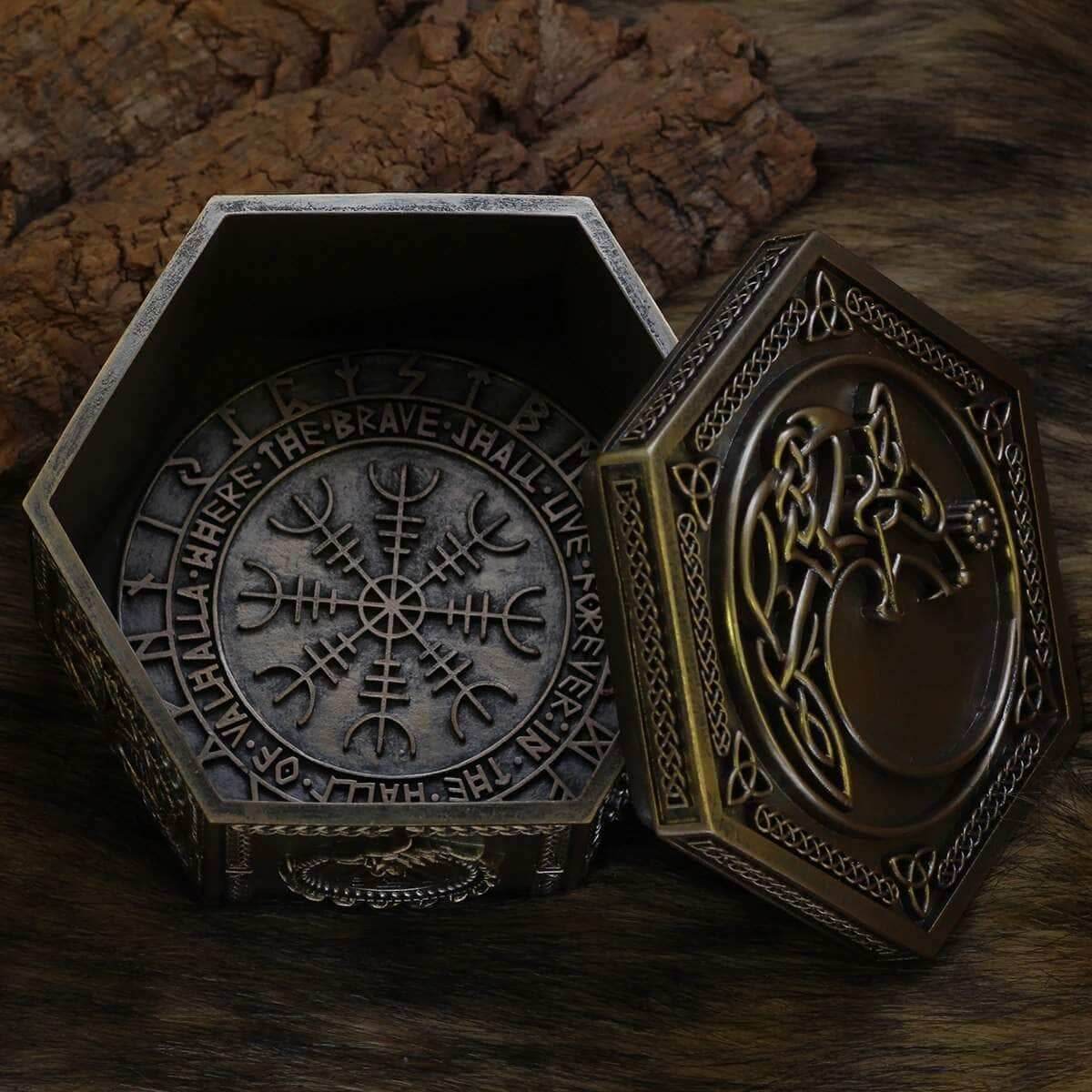 Viking Wolf Jewelry Box -