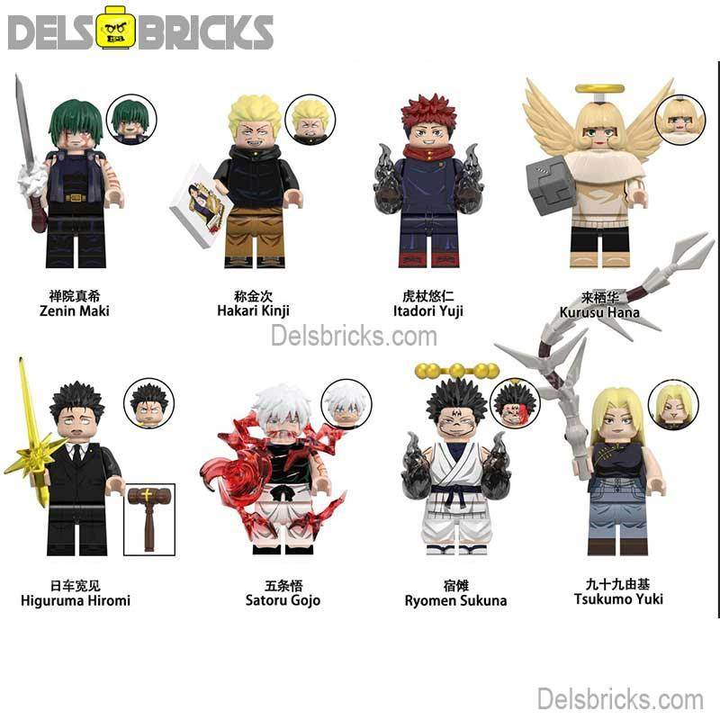 Jujutsu kaisen set of 8 Lego Anime Minifigures Custom Toys 1 -