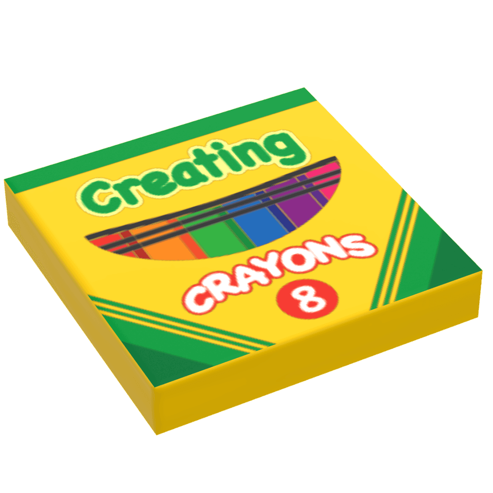 Creating Crayons Large Box (2x2 Tile) made using LEGO parts -