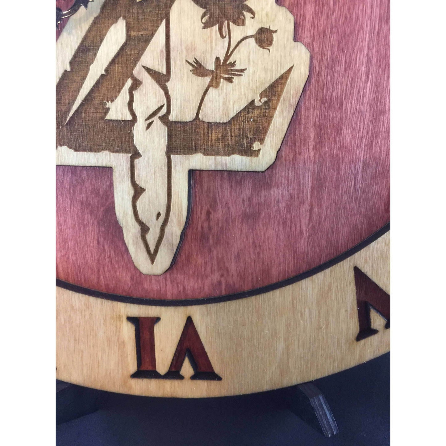 Legend of Zelda Breath of the Wild Stained Wood Laser Cut Clock - Fancy Curve