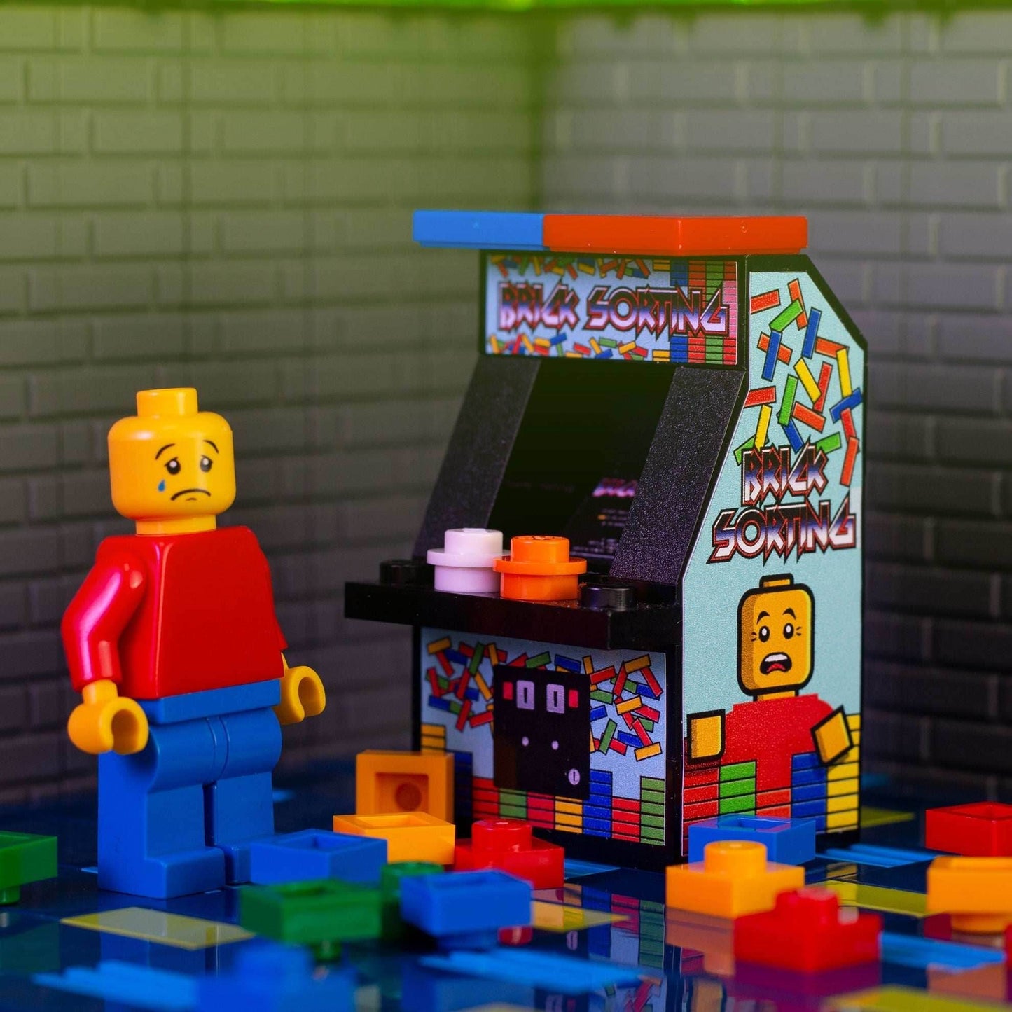 Brick Sorting - Custom Arcade Machine made with LEGO parts -