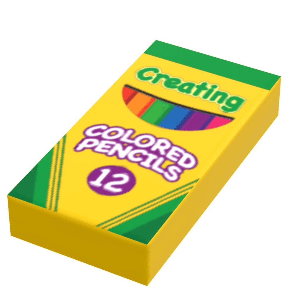 Creating Colored Pencils (1x2 Tile) made using LEGO part - B3 Customs -