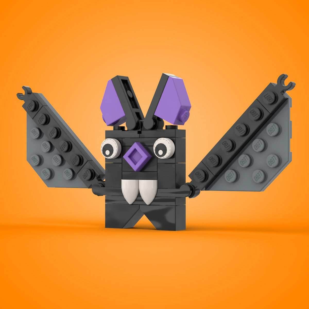 Halloween Bat made using LEGO parts - B3 Customs -