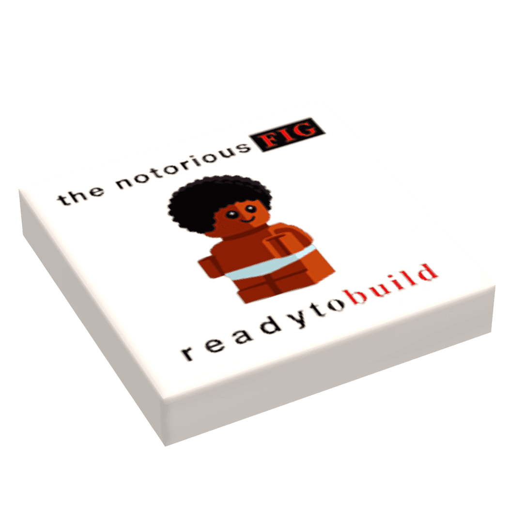 Notorious FIG, Ready to Build Music Album Cover (2x2 Tile) made using LEGO parts - B3 Customs -