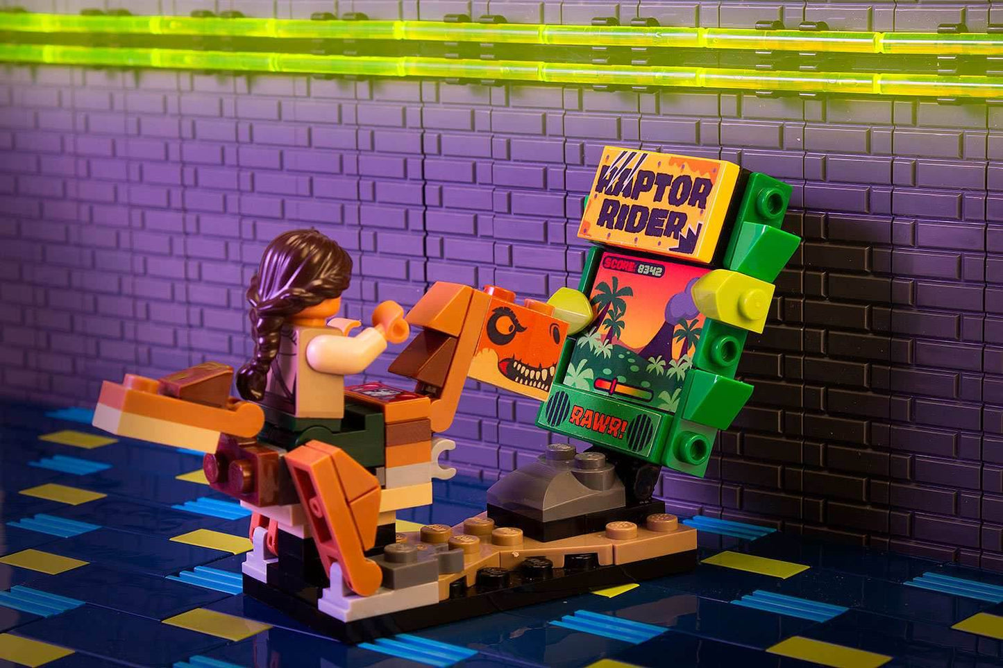 Raptor Rider - B3 Customs Arcade Game made using LEGO parts -