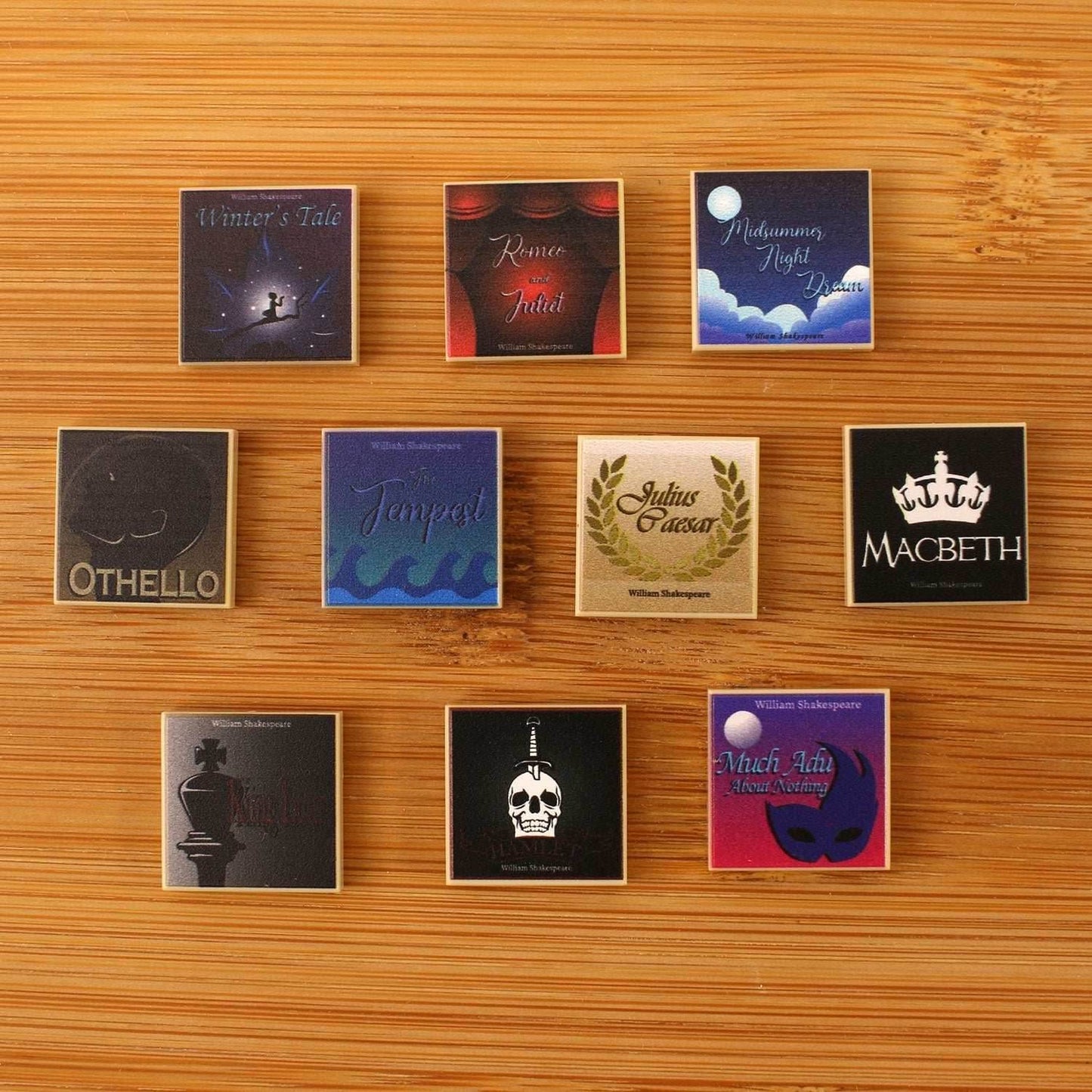 Shakespeare Books Pack for Minifigs made from LEGO parts -