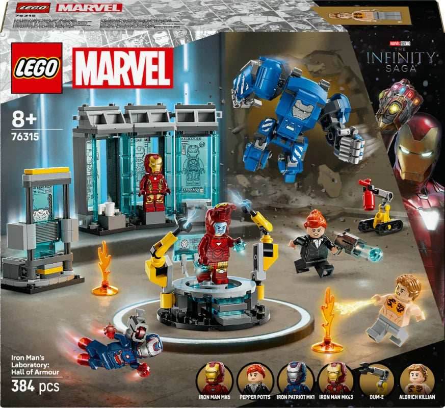 LEGO 76315 Marvel Iron Man's Laboratory: Hall of Armor -