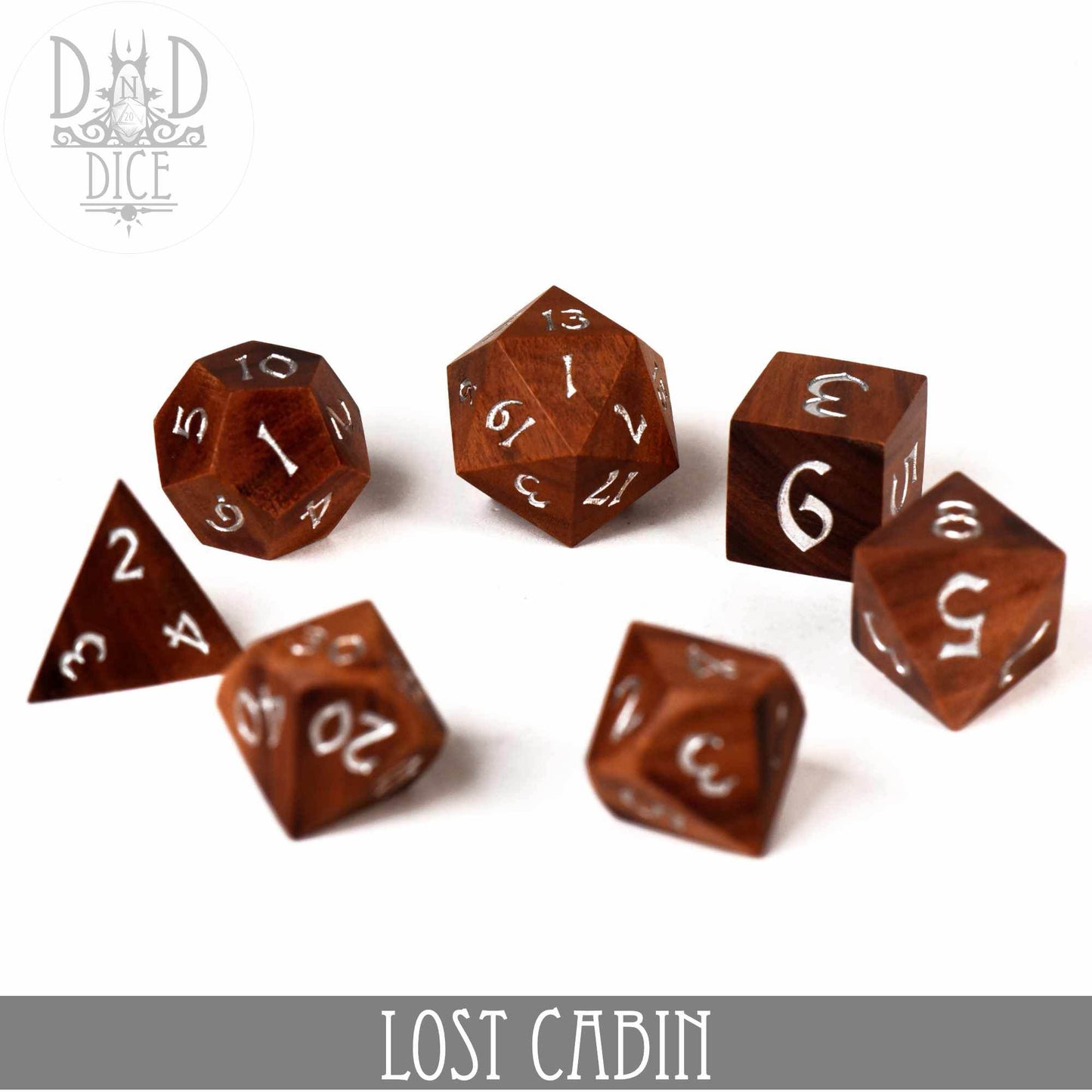 Lost Cabin Wood Dice Set (Gift Box) -