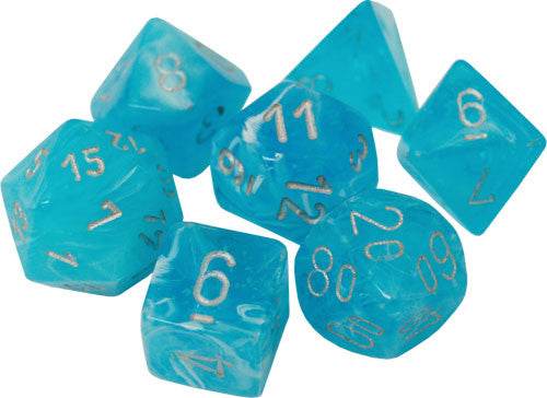 Luminary Polyhedral Sky/Silver 7-die set -