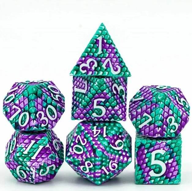 Magic Dragon Scale Metal Dice Set -