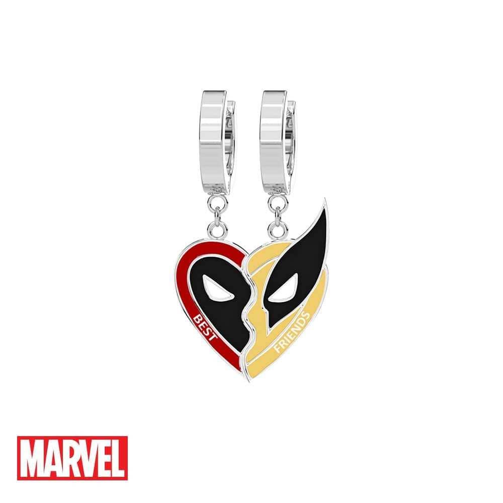 Marvel™ Deadpool & Wolverine BFF Earrings - Chrome / Set