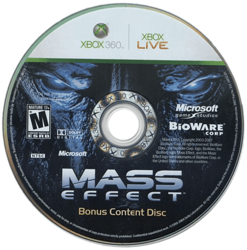 Mass Effect Bonus Content Disc (Xbox 360) - Game Manual Only