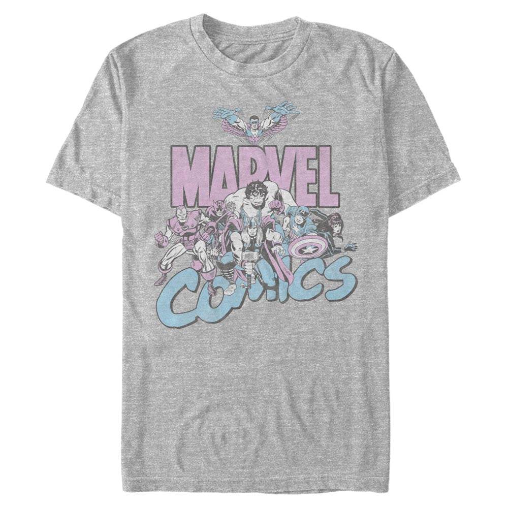 Men's Marvel MARVEL PASTEL GROUP T-Shirt - ATH HTR / 3XL