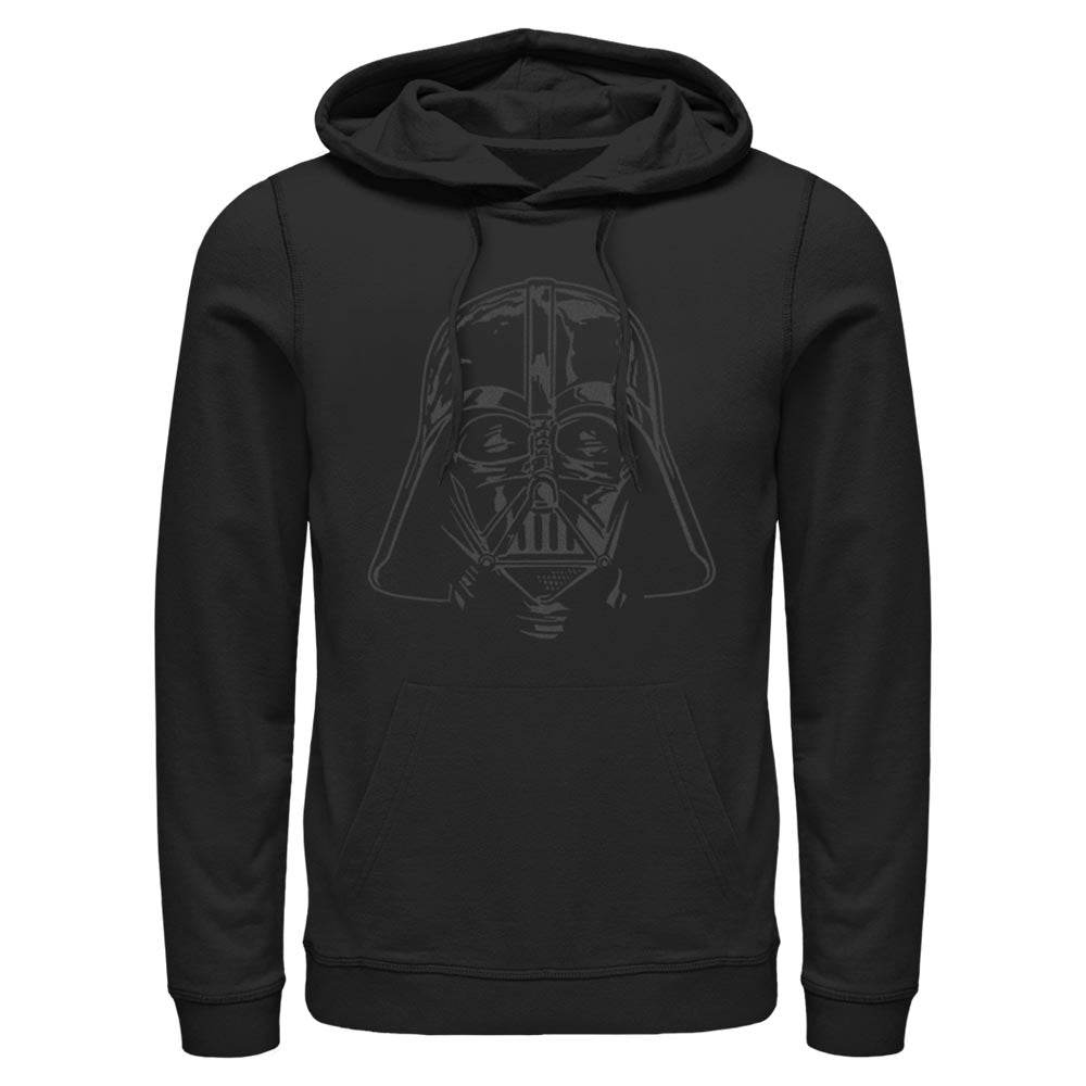 Men's Star Wars Darth Vader Face Lightweight Hoodie - BLACK / S