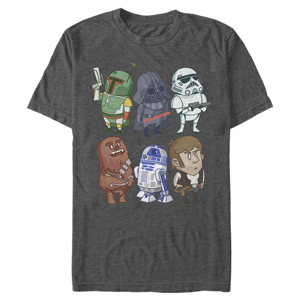 Men's Star Wars DOODLES T-Shirt - CHAR HTR / 3XL