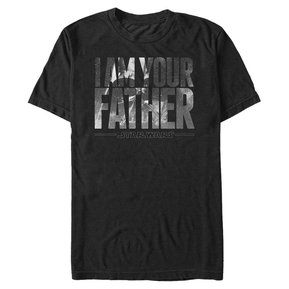 Men's Star Wars Father Spray T-Shirt - BLACK / 3XL