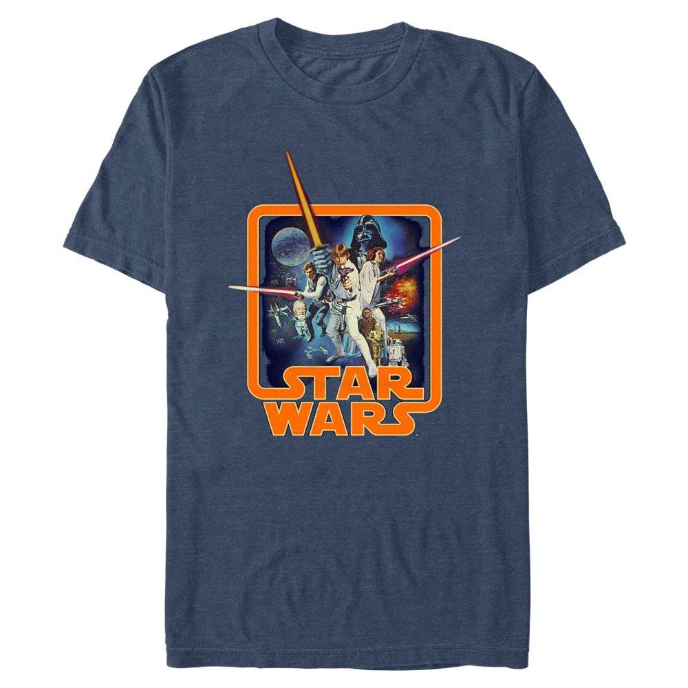Men's Star Wars Group Classic T-Shirt - NAVY HTR / 3XL